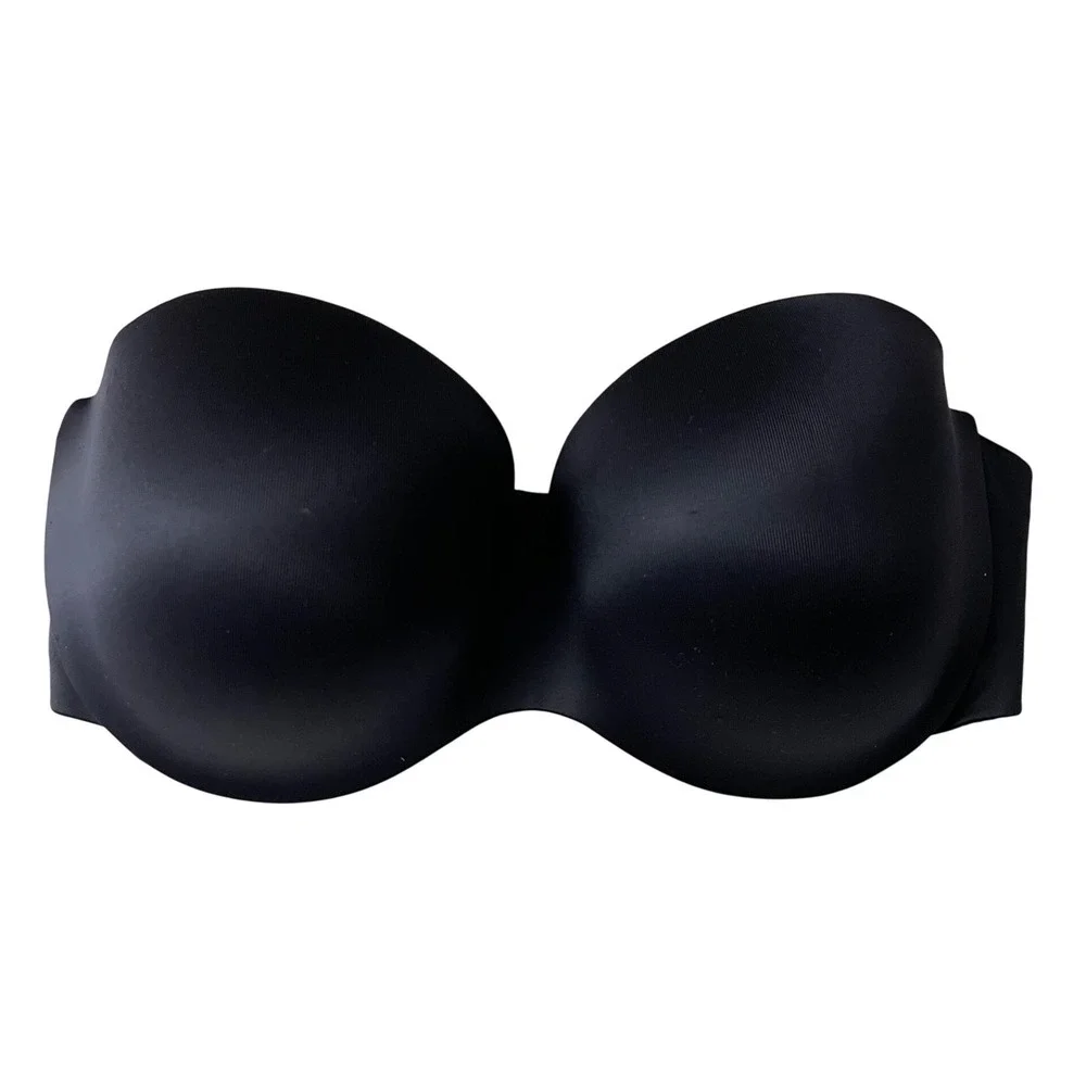 Maidenform Strapless Bra Women‎ 34D Black Convertible Underwire Missing Strap